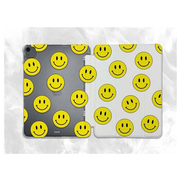 Cute Smiley Face Kawaii Smile case Compatible iPad Mini NEW artsy preppy 49-01 - Picture 2 of 4